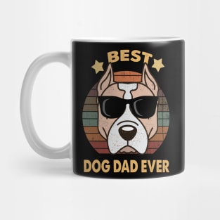 Vintage Dog Dad Pit Bull  Gift For Father's Day Gift Mug